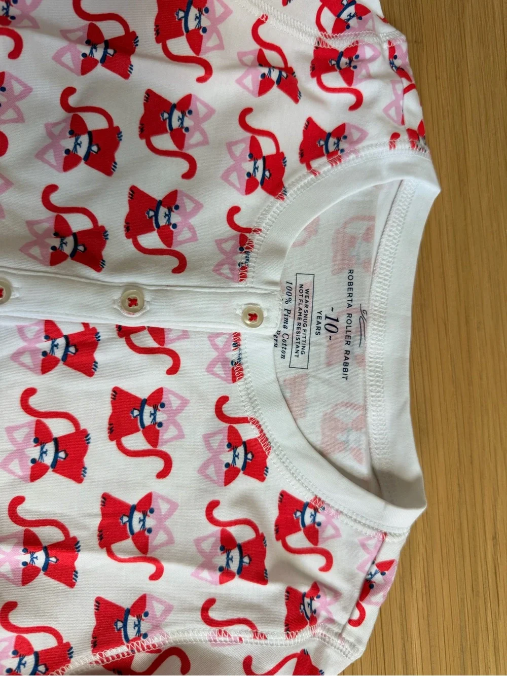 Roller Rabbit Children's  PimCotton Pajama Set with Red, Yellow, and Teal Prints